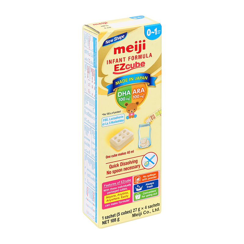 Combo 2 sữa bột dạng thanh Meiji Infant Formula Ezcube 540g (0 - 12 tháng) 4