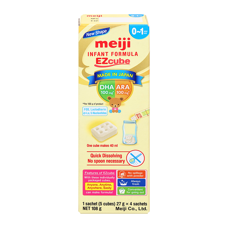 Combo 2 sữa bột dạng thanh Meiji Infant Formula Ezcube 540g (0 - 12 tháng) 5