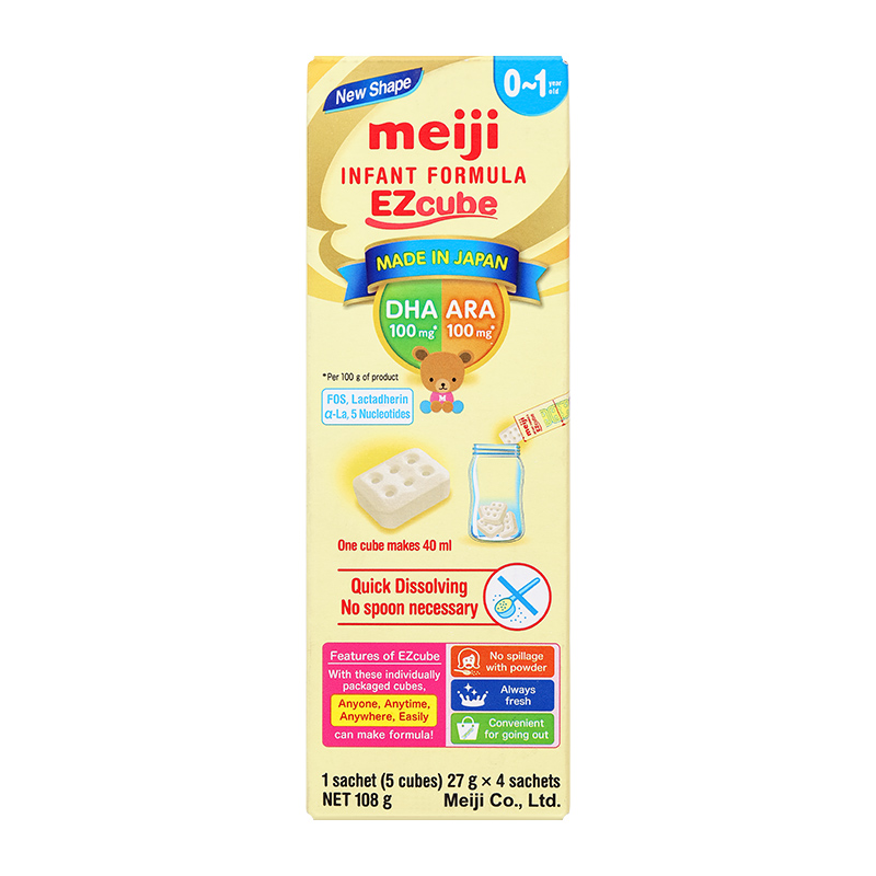 Combo 2 sữa bột dạng thanh Meiji Infant Formula Ezcube 540g (0 - 12 tháng) 6