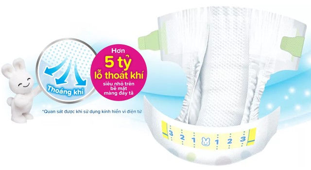 Tã dán Merries size M 52 miếng (6 - 11 kg) - Mẫu mới - Thiết kế