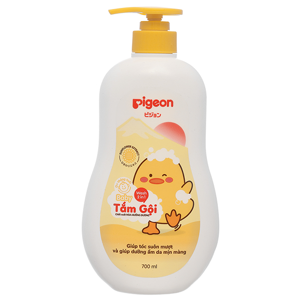 Tắm gội toàn thân Pigeon Hoa Hướng Dương cấp ẩm cho da bé