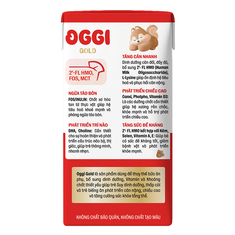 Thùng 48 hộp sữa pha sẵn Oggi Gold 110 ml cho trẻ suy dinh dưỡng (từ 1 tuổi) - Giao bao bì ngẫu nhiên 7