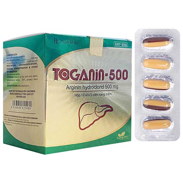 Toganin-500 điều trị tăng amoniac máu, rối loạn khó tiêu