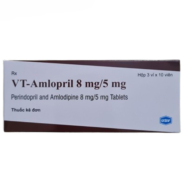 VT-Amlopril 8mg/5mg điều trị thay thế trong tăng huyết áp vô căn