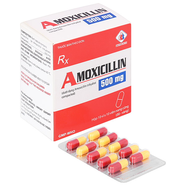 Amoxicillin 500mg điều trị nhiễm khuẩn