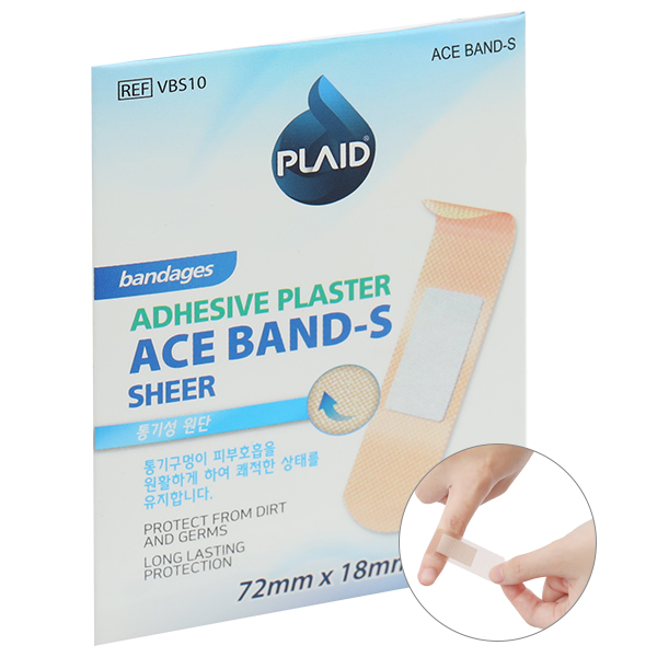 Băng cá nhân Plaid Ace Band-S (1.8 x 7.2cm)