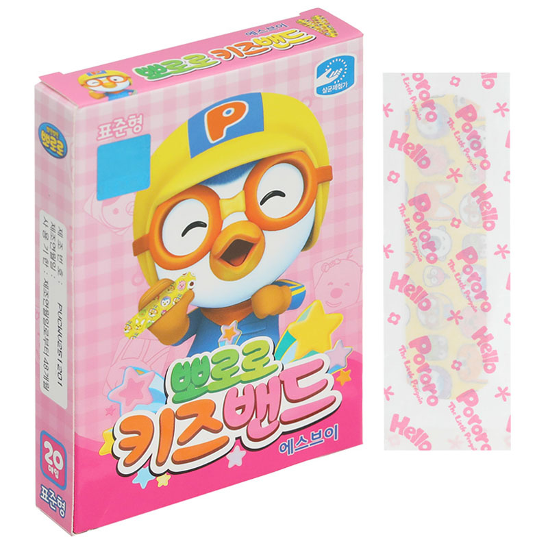 Băng keo cá nhân in hình Pororo Kids Band (72 x 18mm) hộp 8 miếng - 8