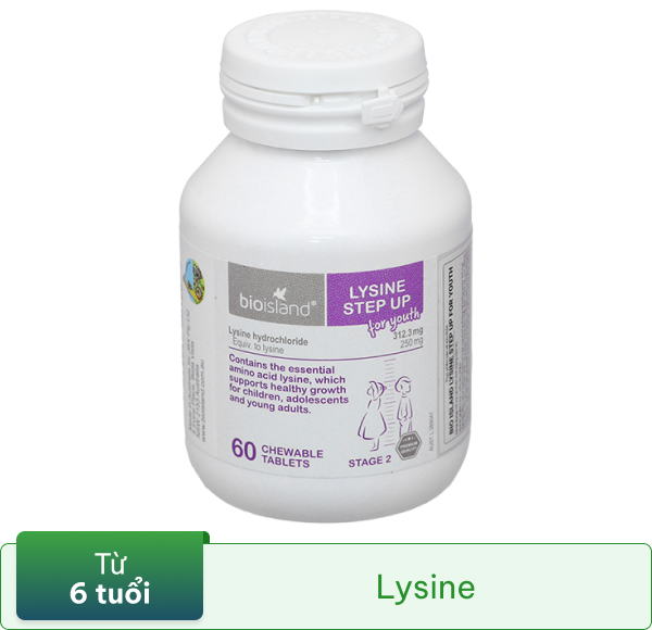 Bio Island Lysine Step Up For Youth cải thiện tình trạng kém ăn