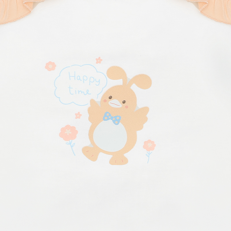 Bộ sát nách bé gái Lullaby NH631C màu trắng cam 6