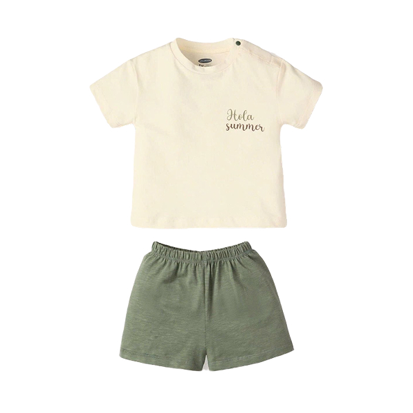 Bộ tay ngắn bé trai Ualarogo UR303 màu xanh lá - AVAKids.com