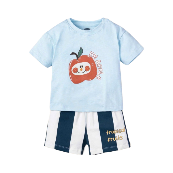Bộ tay ngắn bé trai Ualarogo UR305 màu xanh - AVAKids.com
