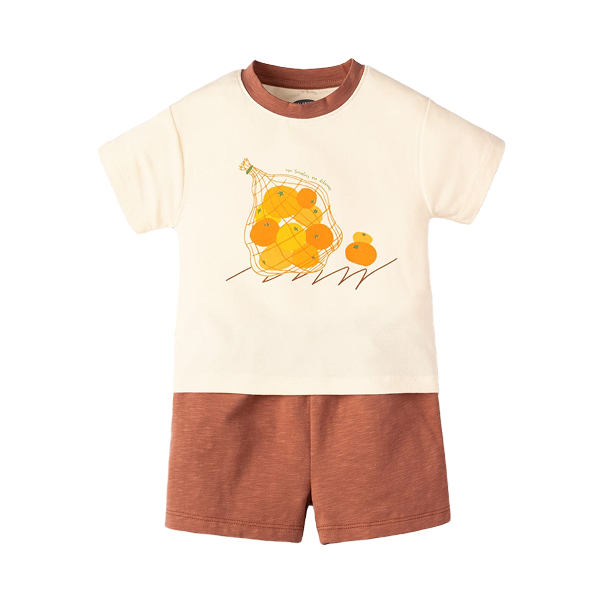 Bộ tay ngắn bé trai Ualarogo UR524 màu nâu - AVAKids.com