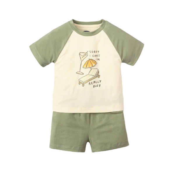 Bộ tay ngắn bé trai Ualarogo UR526 màu nâu - AVAKids.com