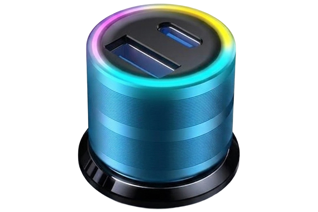 Car Charger Dual Port USB A - Type C Vivan VCC04S Blue