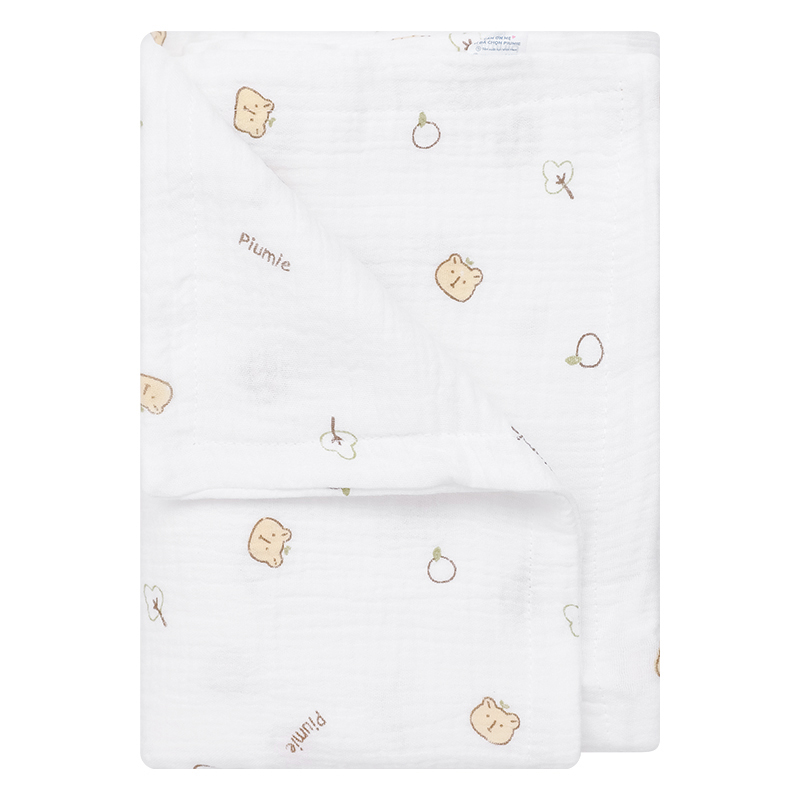Chăn mây muslin Piumie 4 lớp 100x100 cm - Cá heo (từ 0 tháng) 13