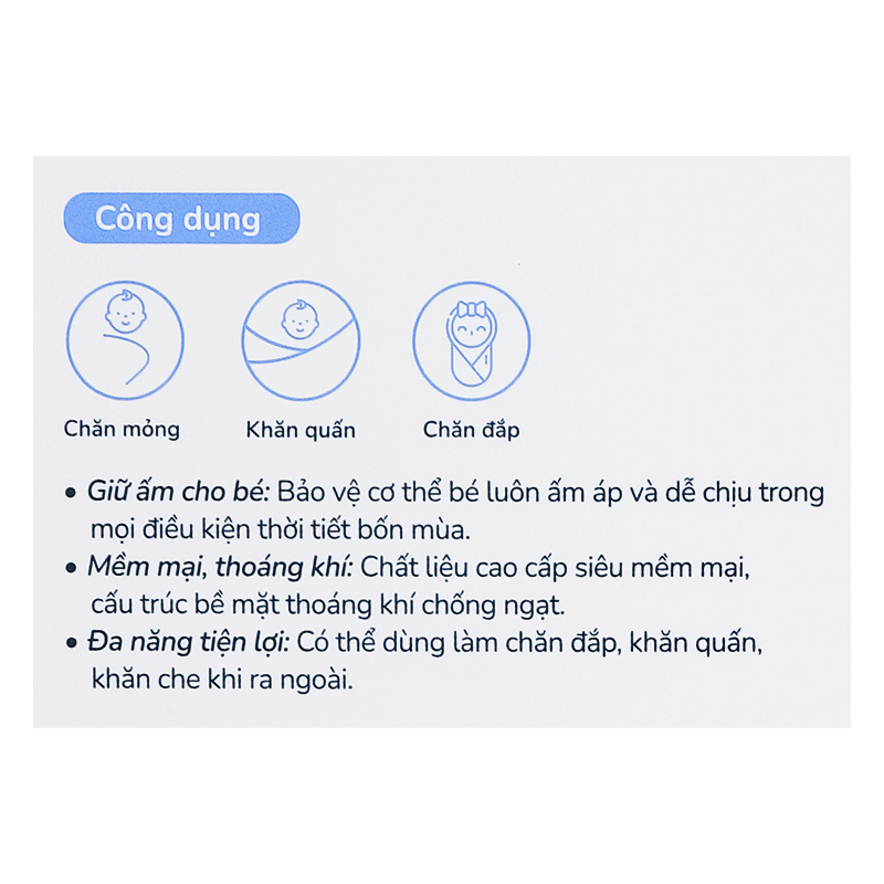 Chăn mây muslin Piumie 4 lớp 100x100 cm - Cá heo (từ 0 tháng) 19