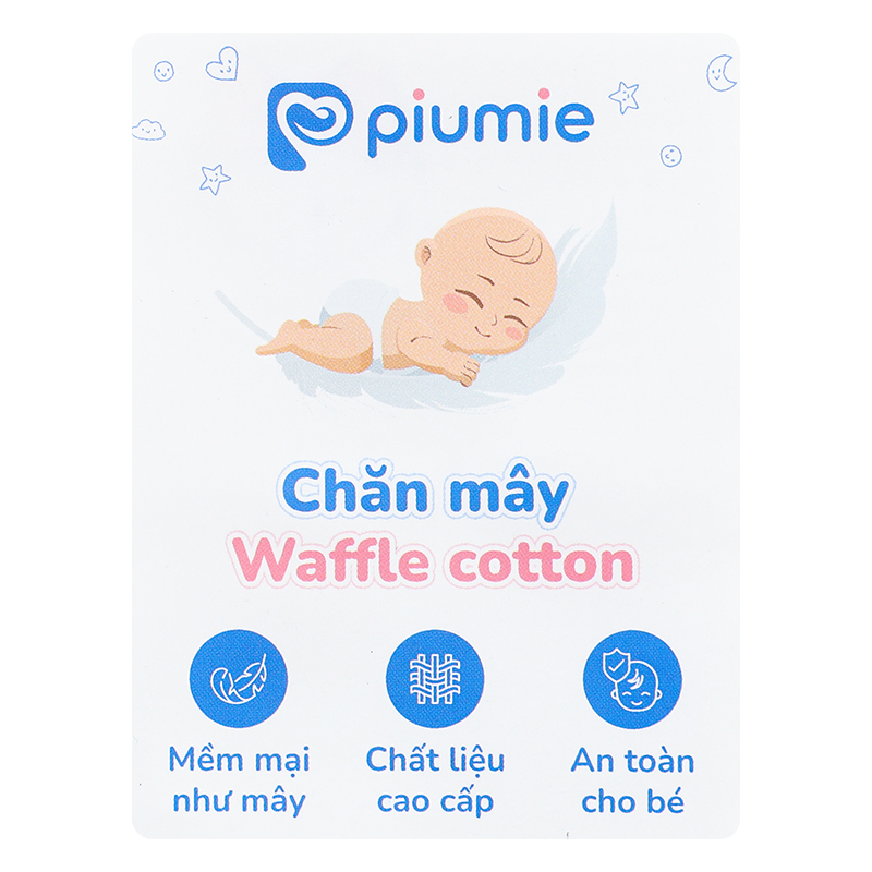 Chăn mây waffle cotton Piumie 110x110 cm - Gấu (từ 0 tháng) 20