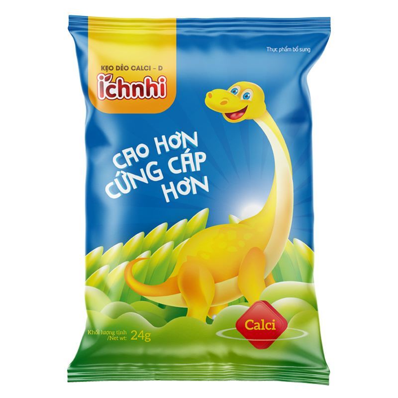 Kẹo dẻo Ích Nhi bổ sung canxi hương trái cây, 24g dạng viên (từ 2 tuổi) - Giao bao bì ngẫu nhiên 8