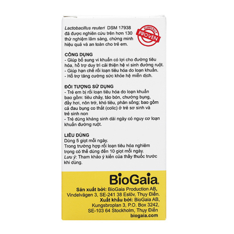 Combo 3 men vi sinh BioGaia Protectics Baby Drops hỗ trợ cải thiện hệ vi sinh đường ruột, 5 ml dạng nhỏ giọt (từ 0 tháng) 18