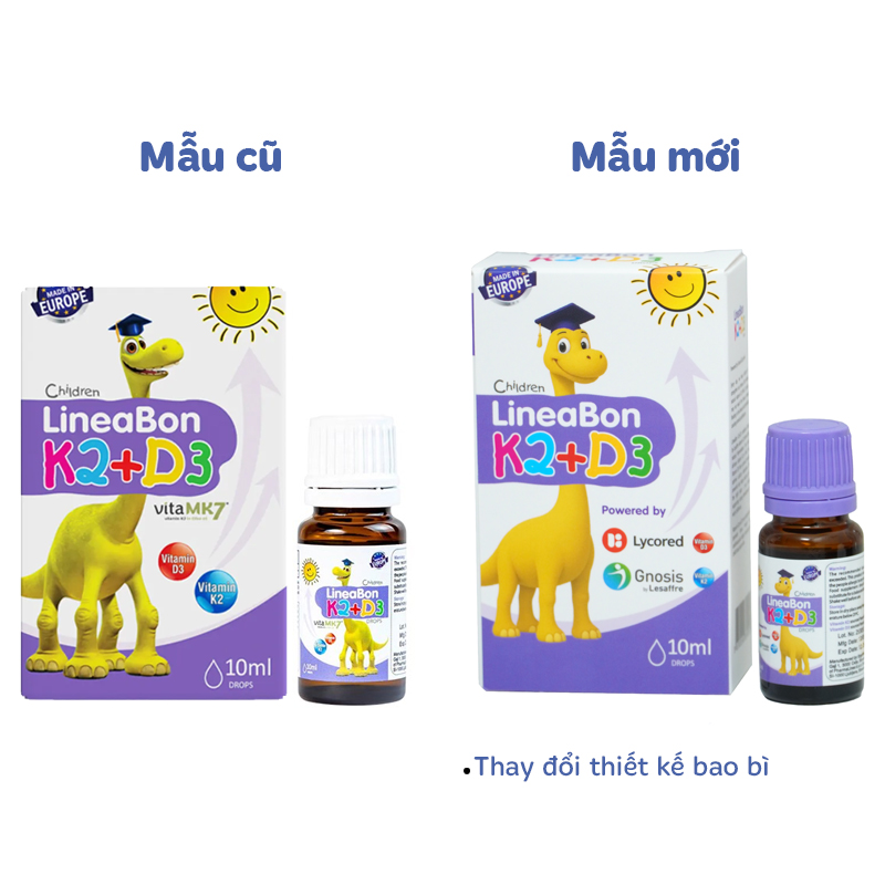 Combo 2 hộp LineaBon K2+D3 hỗ trợ hấp thu canxi, 10 ml dạng nhỏ giọt (từ 0 tháng) 3