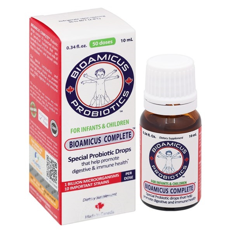 Men vi sinh BioAmicus Complete hỗ trợ cải thiện hệ vi sinh đường ruột, 10 ml dạng nhỏ giọt (từ 0 tháng) 9