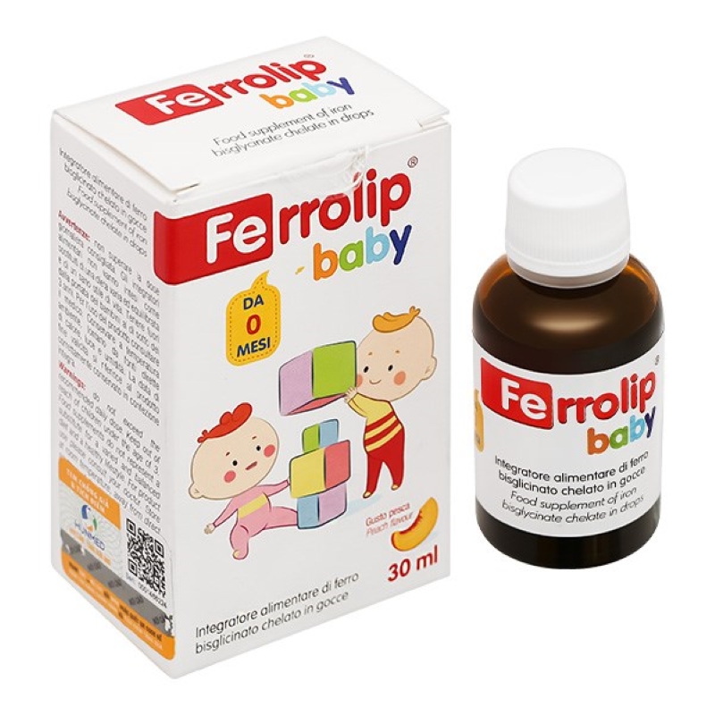 Combo 3 siro Ferrolip Baby bổ sung sắt, hỗ trợ tạo hồng cầu hương đào, 30 ml dạng nhỏ giọt (từ 0 tháng) 16