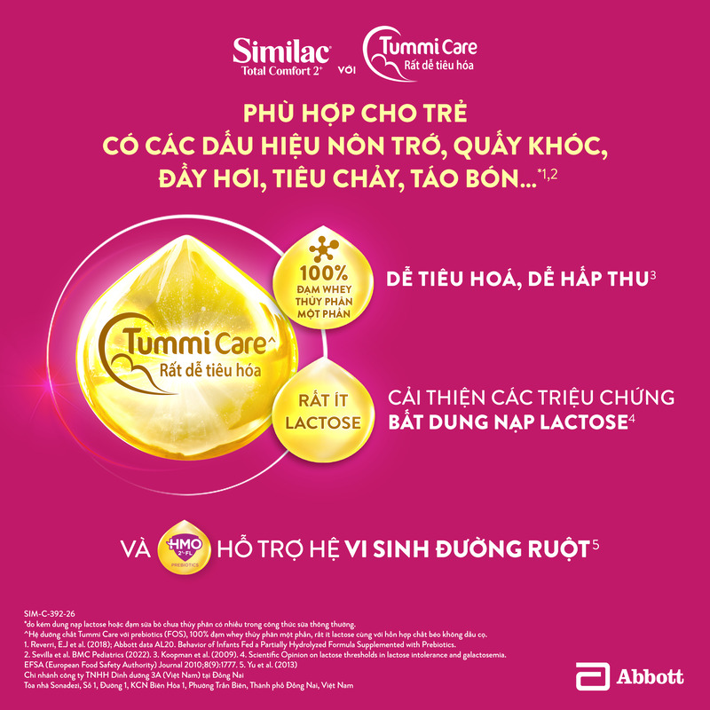 Sữa bột Similac Total Comfort 0+ 360g (0 - 12 tháng) dành cho trẻ không dung nạp đường lactose 20