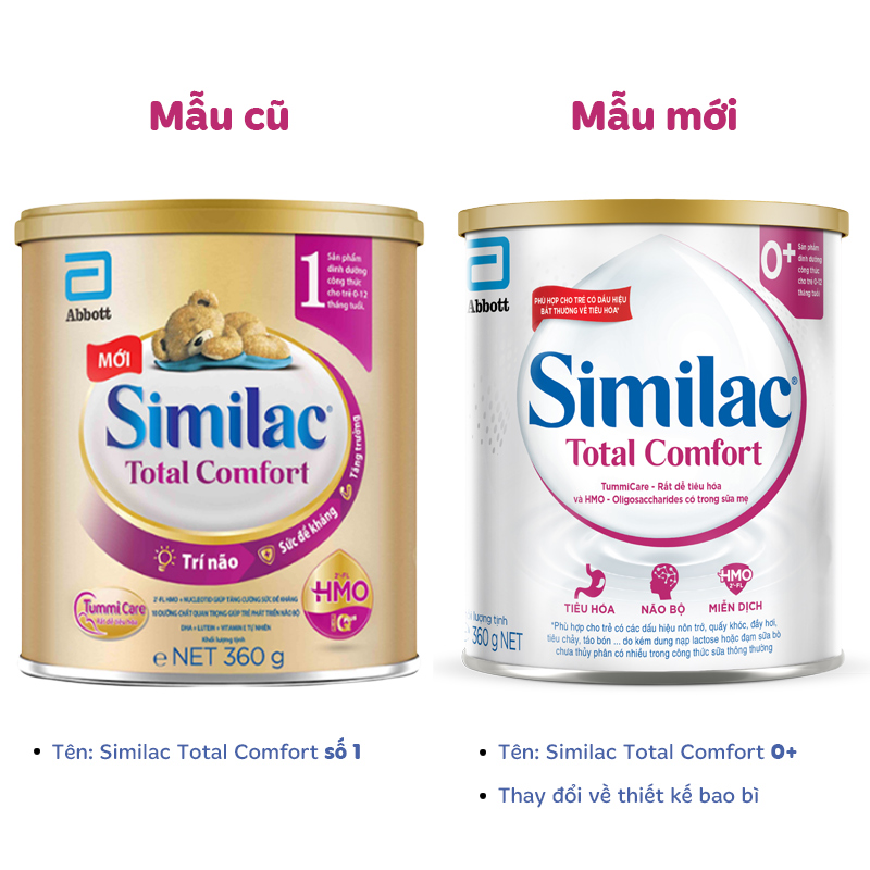 Sữa bột Similac Total Comfort 0+ 360g (0 - 12 tháng) dành cho trẻ không dung nạp đường lactose 12