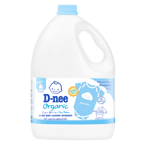 Combo 2 nước giặt quần áo cho bé D-nee Xanh hương ban mai can 3 lít - Giao bao bì ngẫu nhiên 3