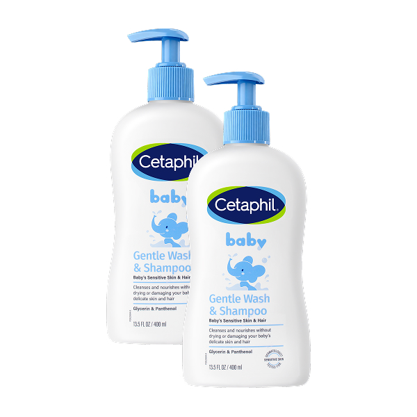 Combo 2 sữa tắm & gội 2in1 cho bé Cetaphil Baby Gentle - Giao bao bì ngẫu nhiên