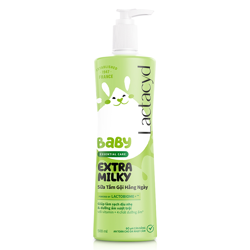 Combo 2 sữa tắm & gội 2in1 cho bé Lactacyd Extra Milky hương dịu nhẹ 500 ml (mọi độ tuổi) - Giao bao bì ngẫu nhiên 3