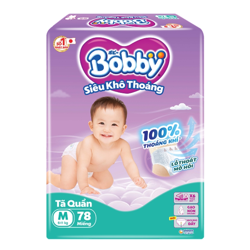 Combo 2 tã quần Bobby size M 78 miếng/bịch (6 - 11 kg) - Giao bao bì ngẫu nhiên 3