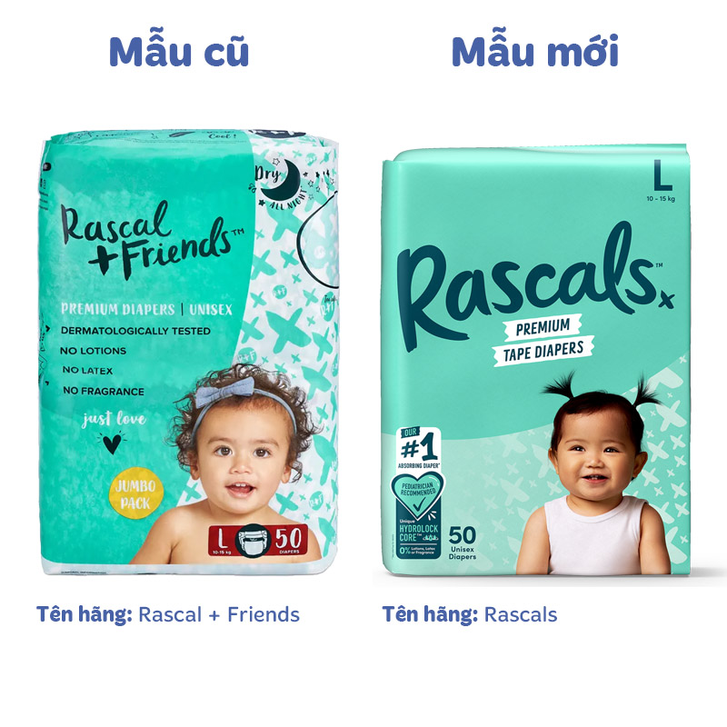 Combo 2 tã dán Rascals size L 50 miếng (10 - 15 kg) - Giao bao bì ngẫu nhiên 18
