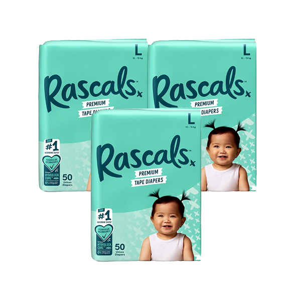 Combo 2 tã dán Rascals size L 50 miếng (10 - 15 kg) - Giao bao bì ngẫu nhiên 17