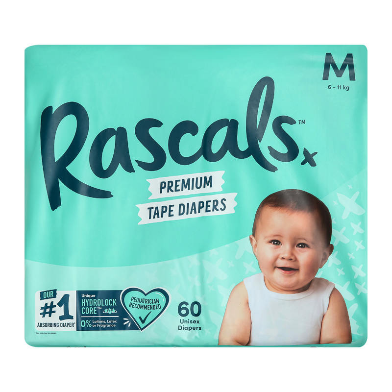 Tã dán Rascals size M 60 miếng (6 - 11 kg) - Giao bao bì ngẫu nhiên 32