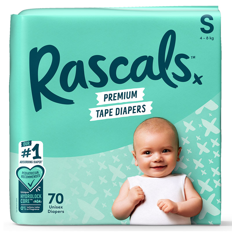 Combo 2 tã dán Rascals size S 70 miếng/bịch (4 - 8 kg) - Giao bao bì ngẫu nhiên 31
