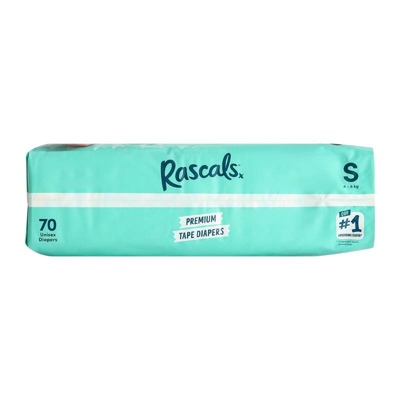 Combo 2 tã dán Rascals size S 70 miếng/bịch (4 - 8 kg) - Giao bao bì ngẫu nhiên 35