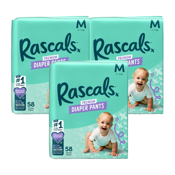 Combo 2 tã quần Rascals size M 58 miếng/bịch (6 - 11 kg) - Giao bao bì ngẫu nhiên 17