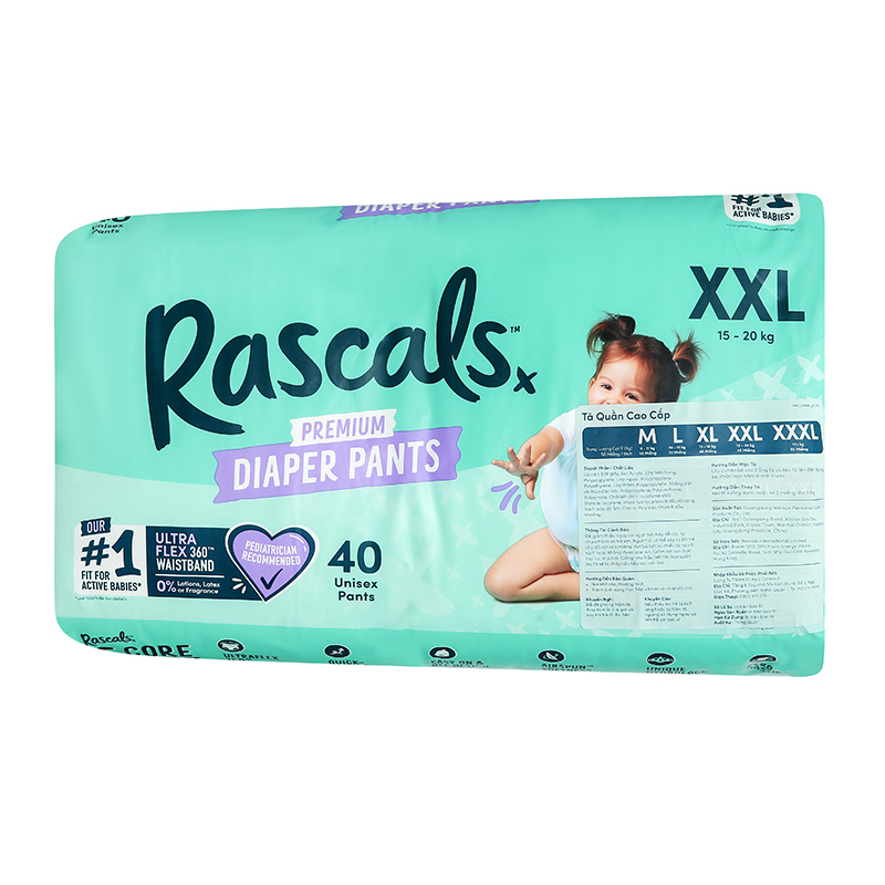 Tã quần Rascals size XXL 40 miếng (15 - 20 kg) - Giao bao bì ngẫu nhiên 32