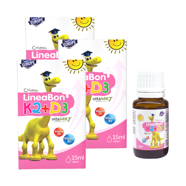 Combo 3 LineaBon K2+D3 Plus hỗ trợ hấp thu canxi