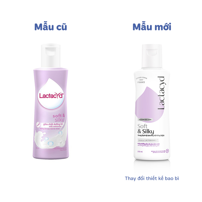Dung dịch vệ sinh phụ nữ Lactacyd Soft & Silky hương dịu nhẹ 150 ml - Giao bao bì ngẫu nhiên 2