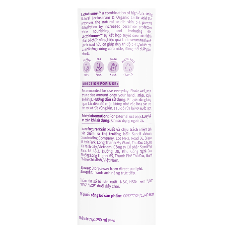 Dung dịch vệ sinh phụ nữ Lactacyd Soft & Silky hương dịu nhẹ 150 ml - Giao bao bì ngẫu nhiên 8
