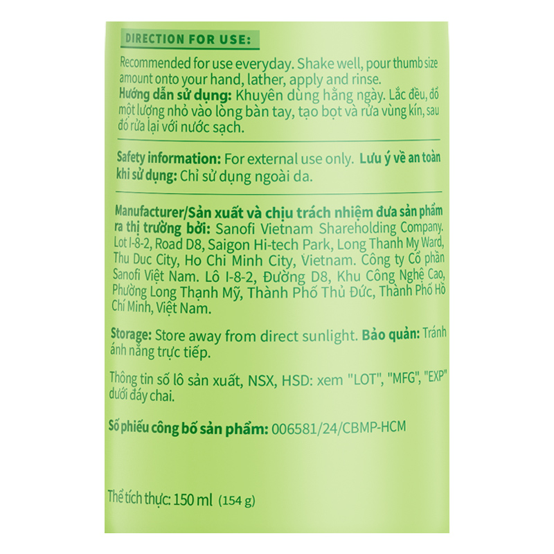 Dung dịch vệ sinh phụ nữ Lactacyd Odor Fresh hương tươi mát 250 ml - Giao bao bì ngẫu nhiên 10