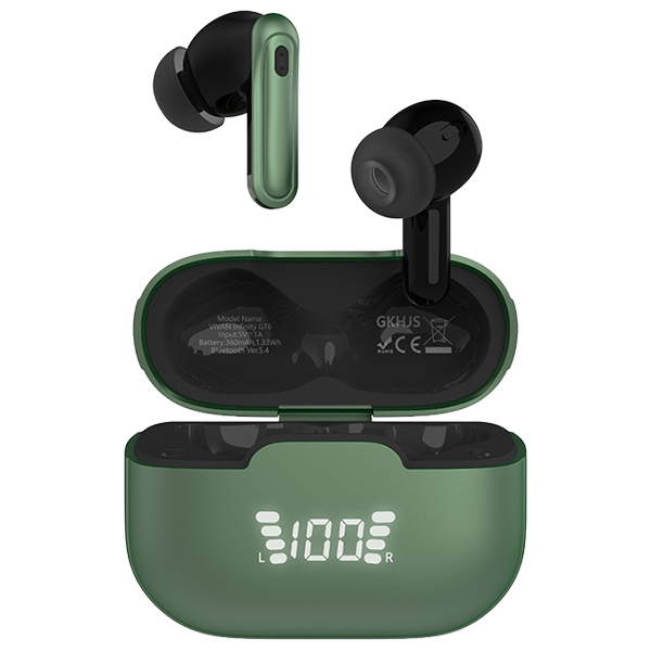 Earphone Bluetooth Vivan TWS Infinity GT 6 Green