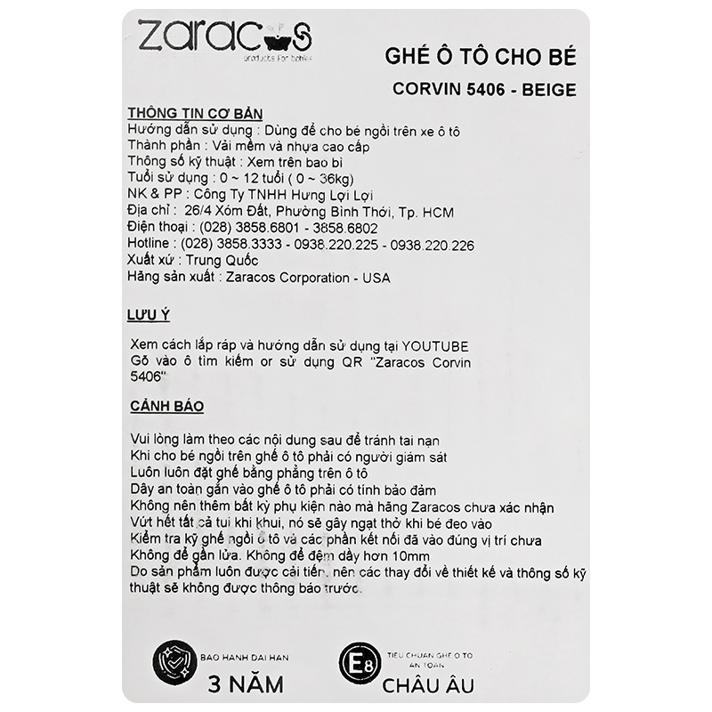 Ghế ngồi ô tô Zaracos Corvin 5406 (0 - 12 tuổi) - Màu đen 47
