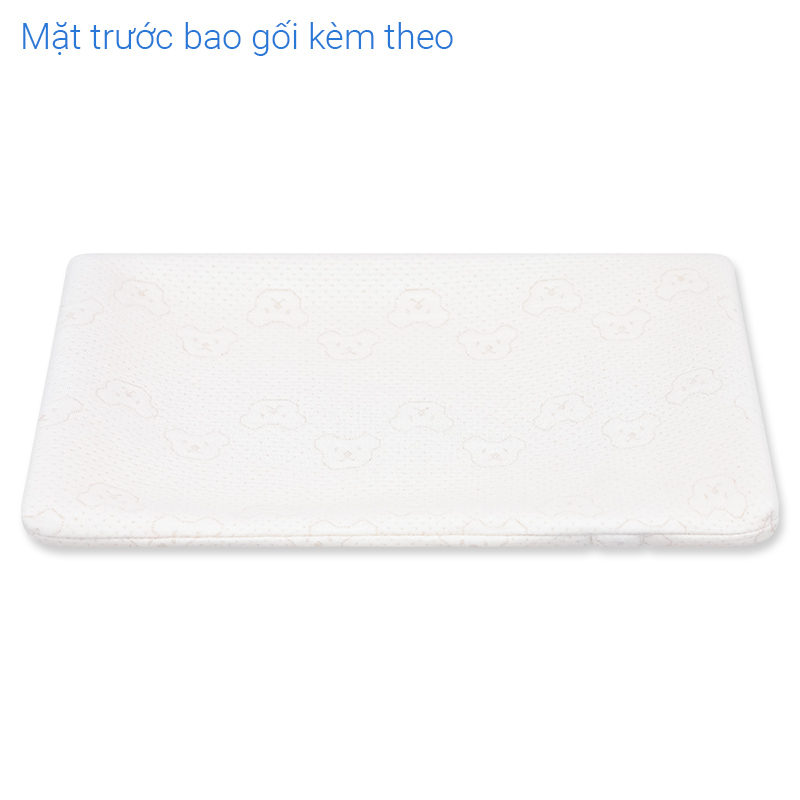 Gối chống bẹp đầu waffle cotton Piumie Air Feeling 35x25x2.5 cm - Gấu (từ 0 tháng) 7