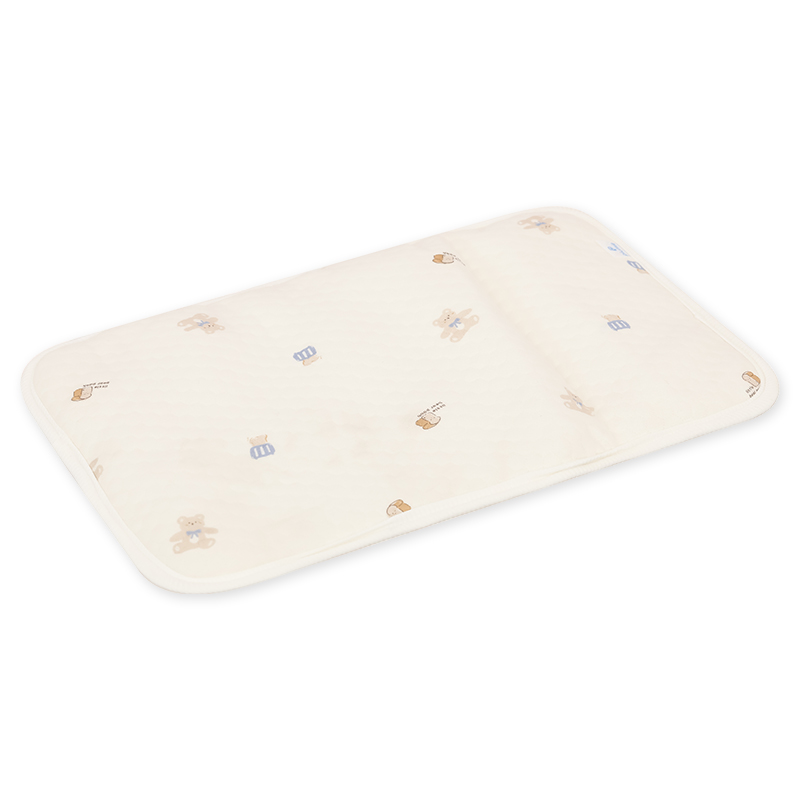 Gối lưới thoáng khí waffle cotton Air Mesh Piumie 25x38 cm - Gấu xám (từ 0 tháng) 3