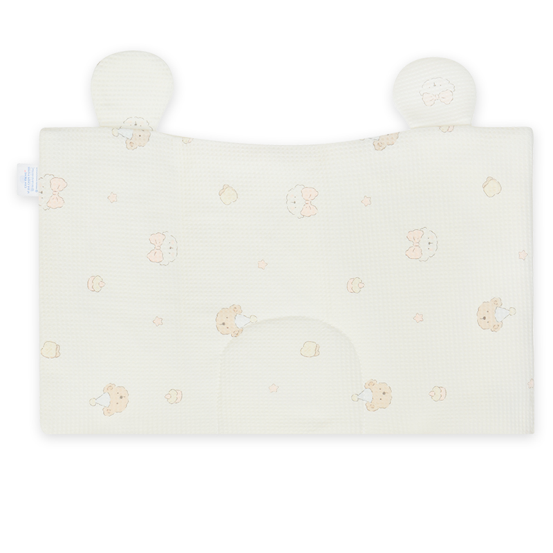 Gối mây sơ sinh waffle cotton Piumie 34x21 cm - Gấu (từ 0 tháng) 8