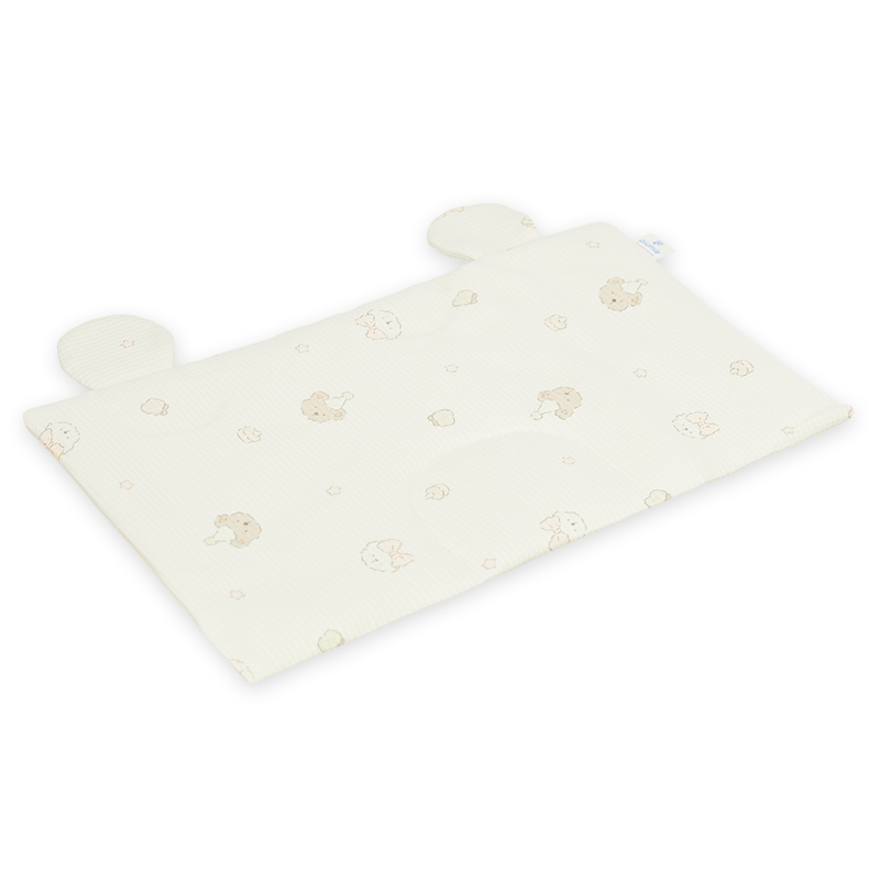 Gối mây sơ sinh waffle cotton Piumie 34x21 cm - Gấu (từ 0 tháng) 10