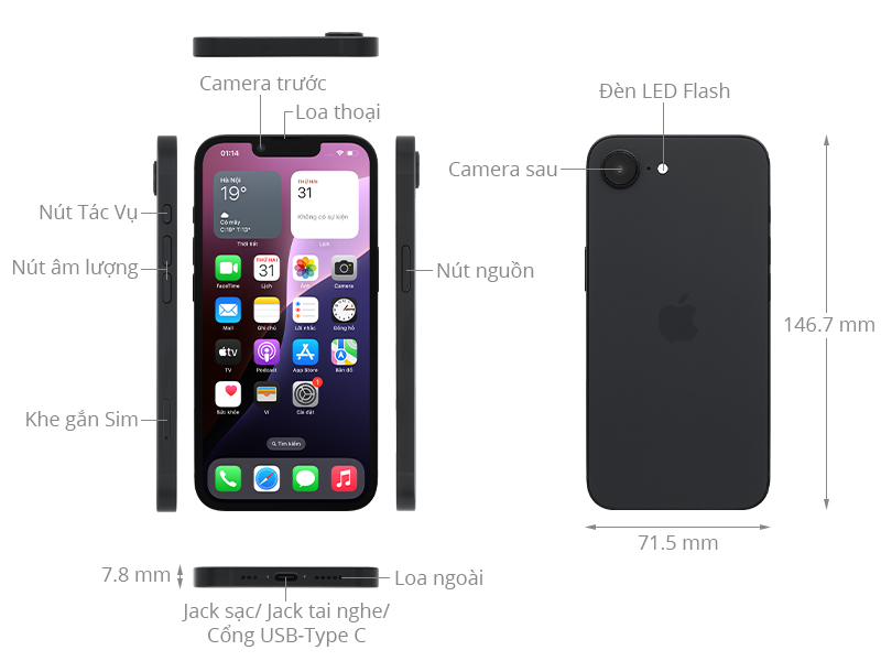 Điện thoại iPhone 16e 128GB